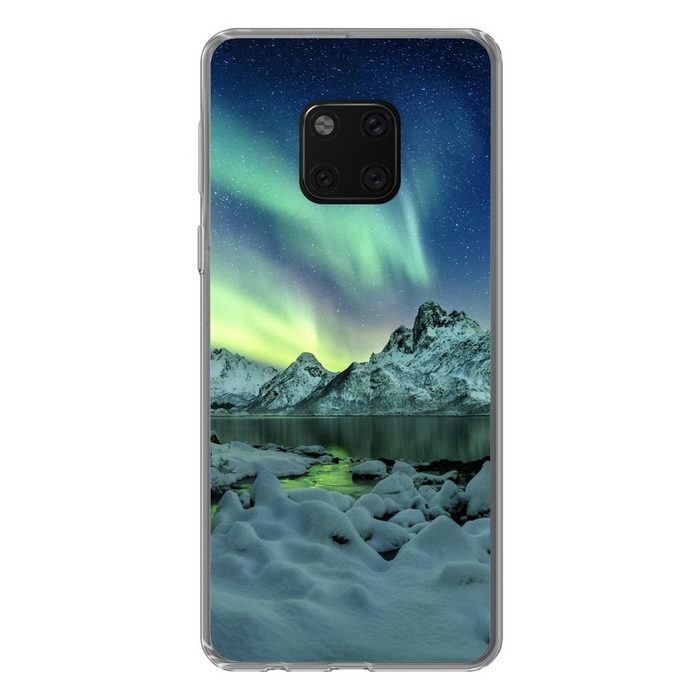 MuchoWow Handyhülle Meer - Eis - Nordlicht - Winter - Natur Handyhülle Huawei Mate 20 Pro Handy Case Silikon Bumper Case OR11757