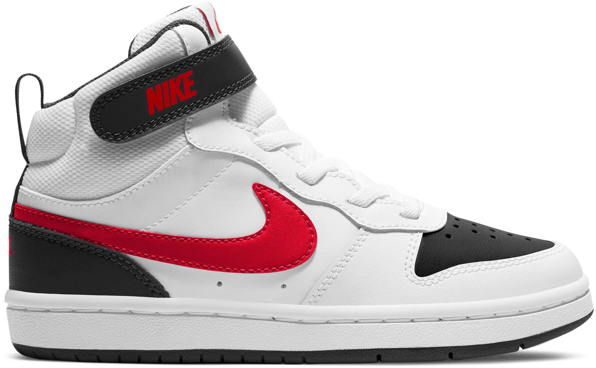 Nike den Design MID des Force Sneaker COURT (PS) Sportswear BOROUGH 2 1 auf weiß/rot Spuren Air