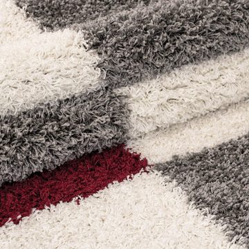 Teppich Kariert Design, Teppium, Rund, Höhe: 30 mm, Runder Teppich Kariert Design Teppich Rot Teppich Wohnzimmer