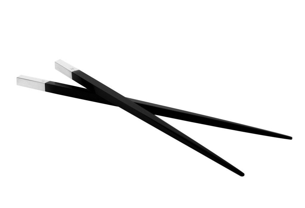 Essstäbchen Sushi Essstäbchen Aus Ebenholz + 925er Sterlingsilber Stäbchen
