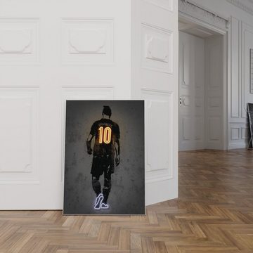 JUSTGOODMOOD Poster Premium ® Zlatan Ibrahimovic Fußball Poster· Neon Effekt · ohne Rahmen