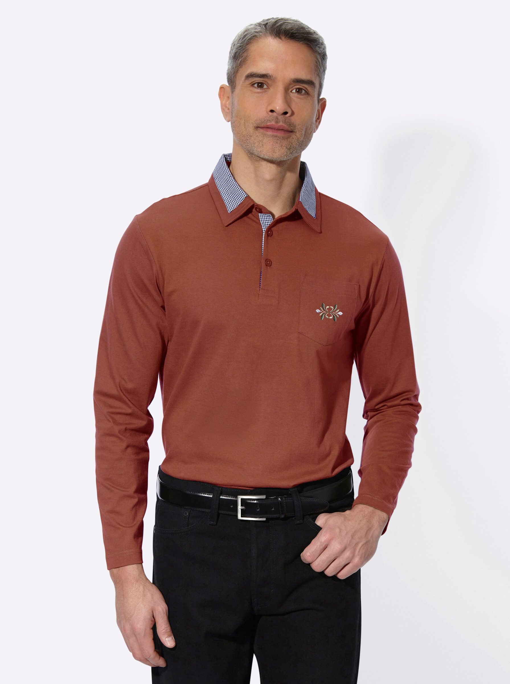 Sieh an! T-Shirt Langarm-Poloshirt Langarm