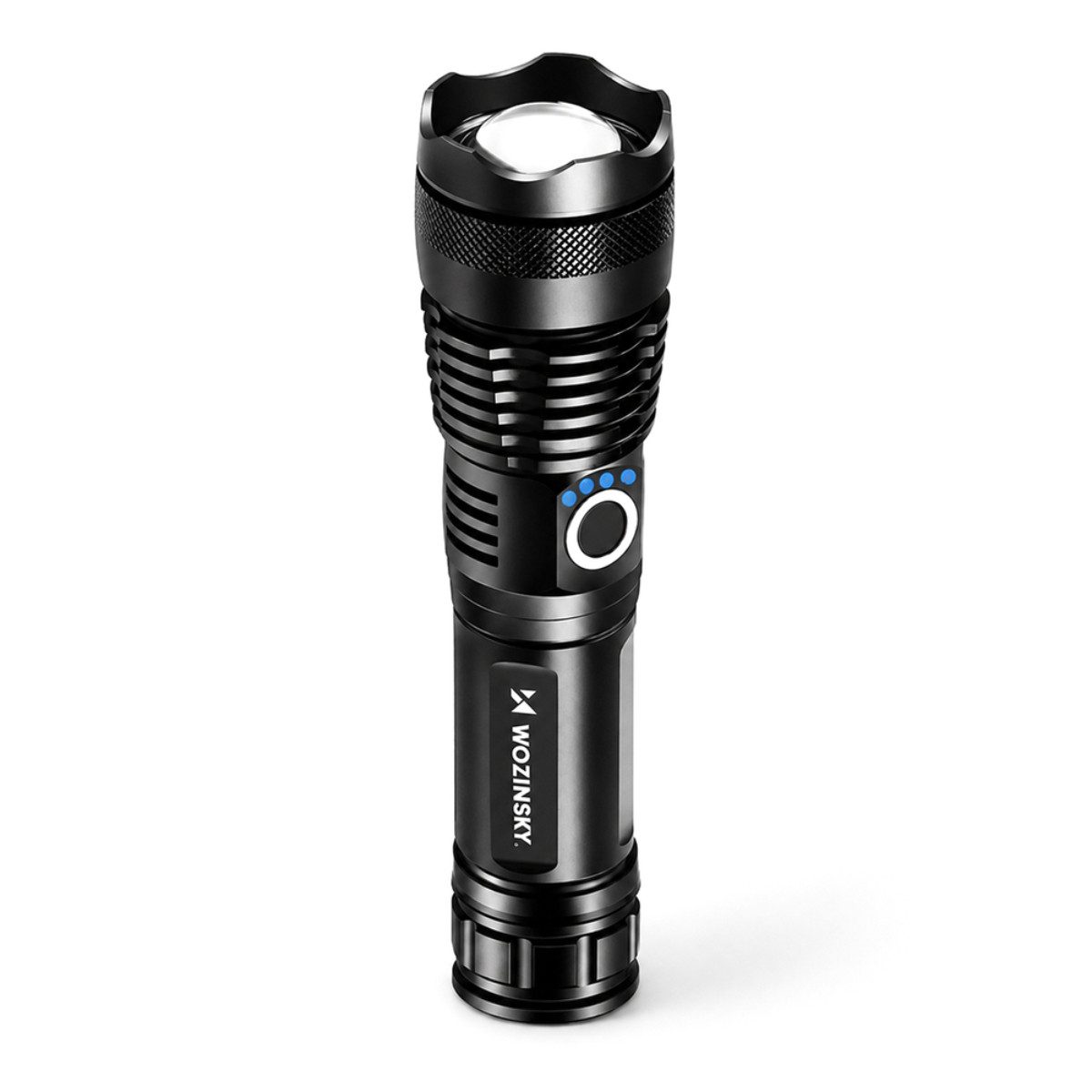 Wozinsky LED Taschenlampe WLT-15W, 1500 lm, variabler Fokus, Akkuanzeige und SOS-Modus