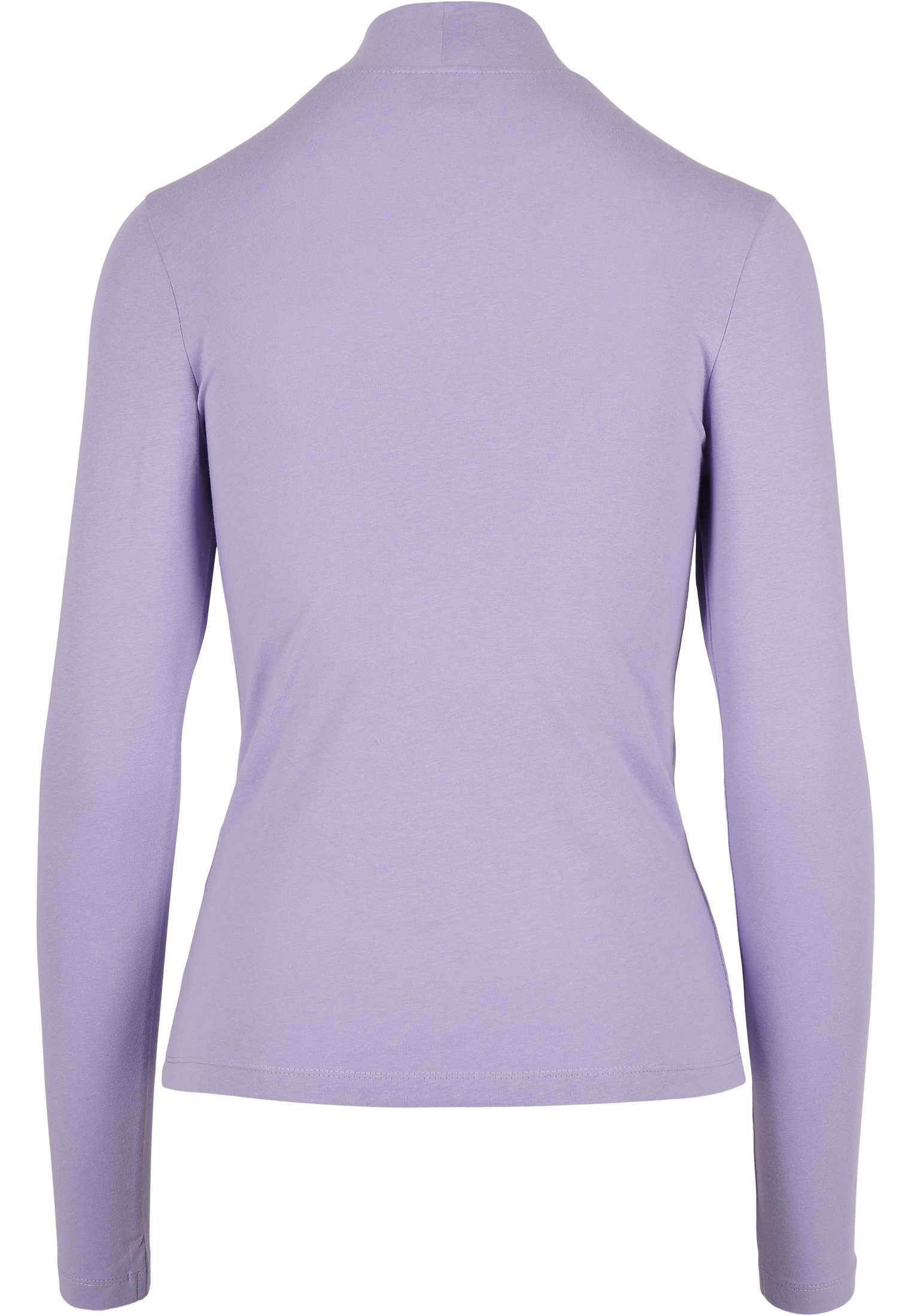 Turtleneck Cut-Out lavender Langarmshirt Longsleeve URBAN Damen Ladies CLASSICS (1-tlg)