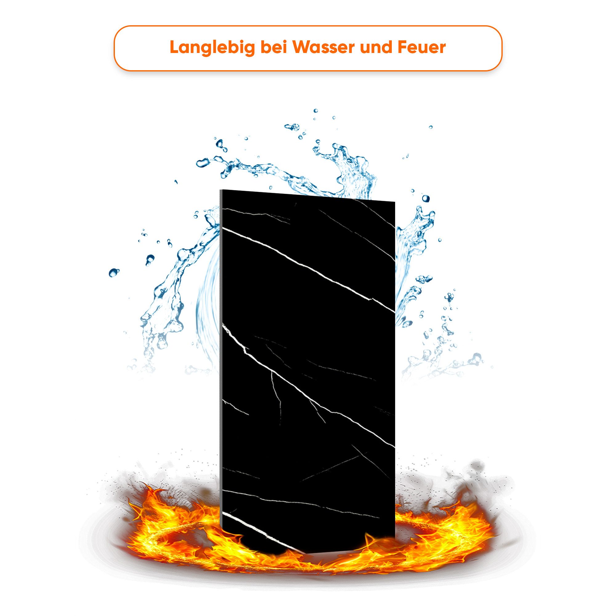 IZODEKOR 3D Wandpaneel PVC Wandverkleidung in Marmoroptik – Fliesenersatz für Bad & Küche, BxL: 60x120 cm, 0,72 qm, (wasserfest, kratzfest, pflegeleicht, direkt – Bild 5 von 5