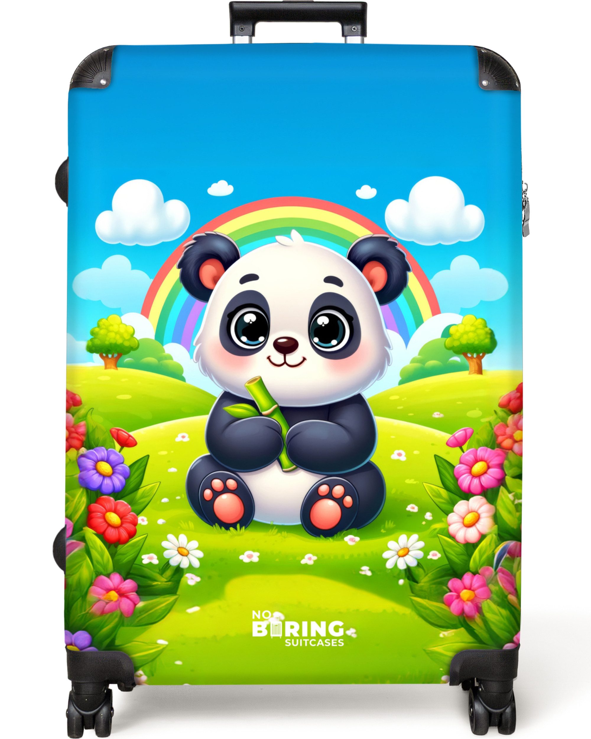 Kinderkoffer Pandabär-Katze für Regenbogen 77 cm - 98 L