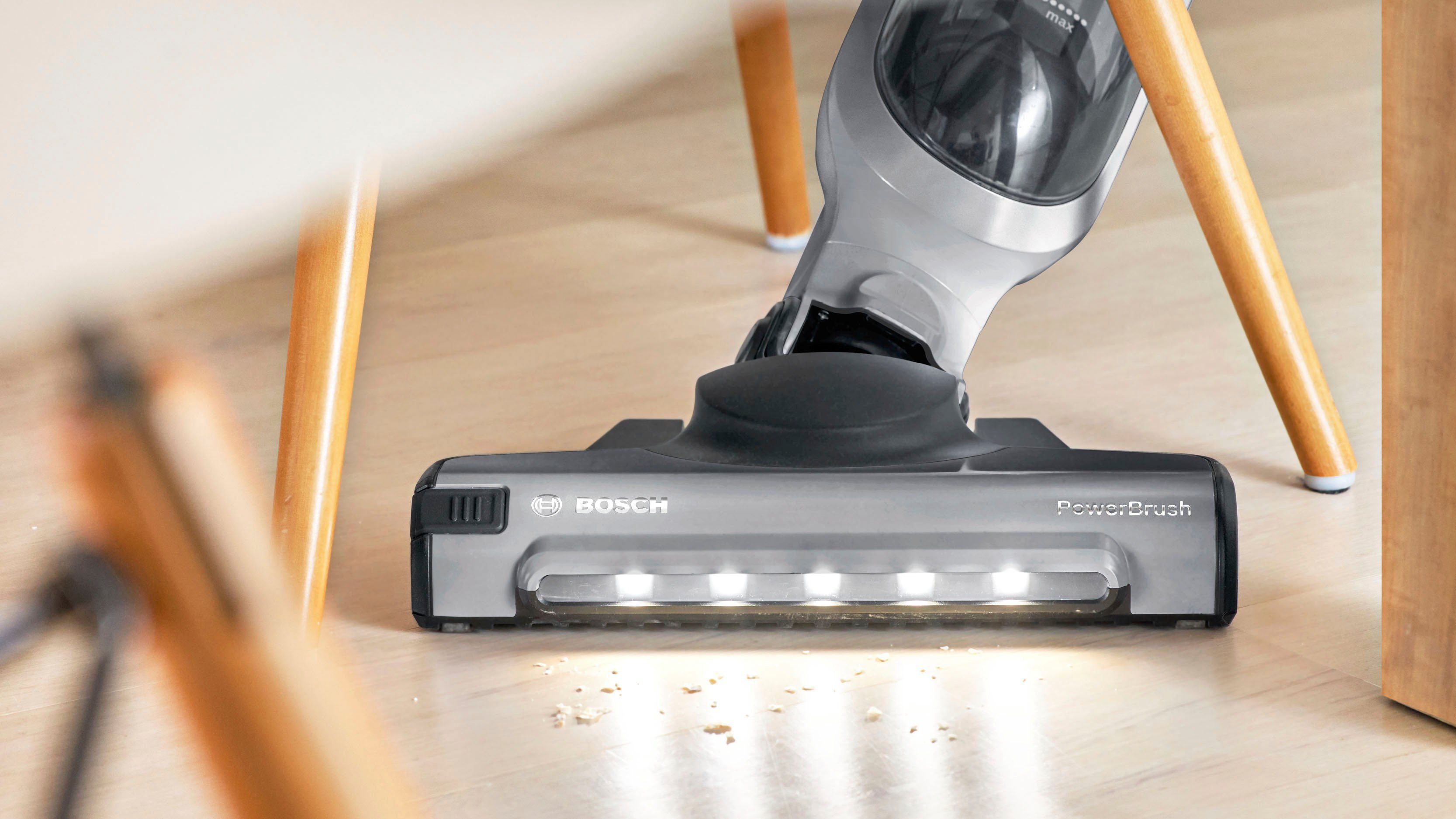 BOSCH Akku-Hand-und mit Stielstaubsauger V, Serie BBH3K2801, integriertes Gen silber Power 28 2 LED, 4 Flexxo beutellos, Düse Zubehör