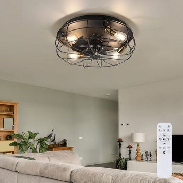 etc-shop Deckenventilator, Deckenventilator mit Beleuchtung und Fernbedienung Ventilator Licht