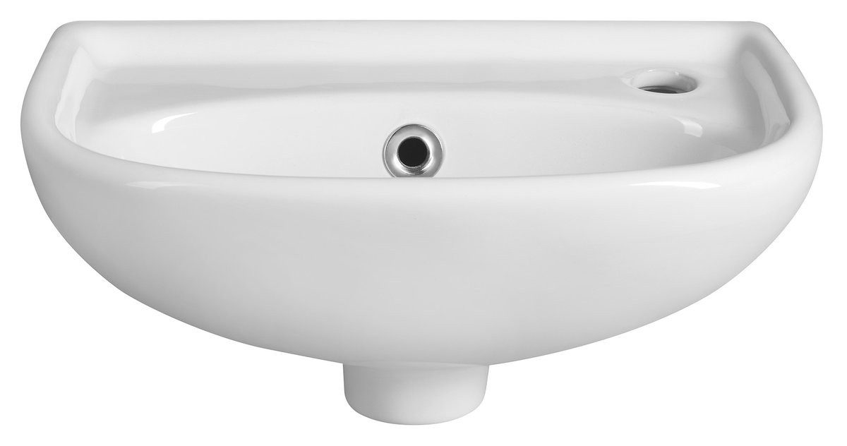 Aqualine Waschtisch Keramik-Waschtisch 40x25cm, weiß, Aqualine-4000