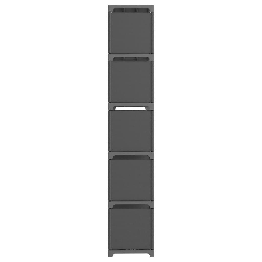 furnicato Bücherregal Würfel-Regal Fächer cm 103x30x175,5 15 Grau Stoff
