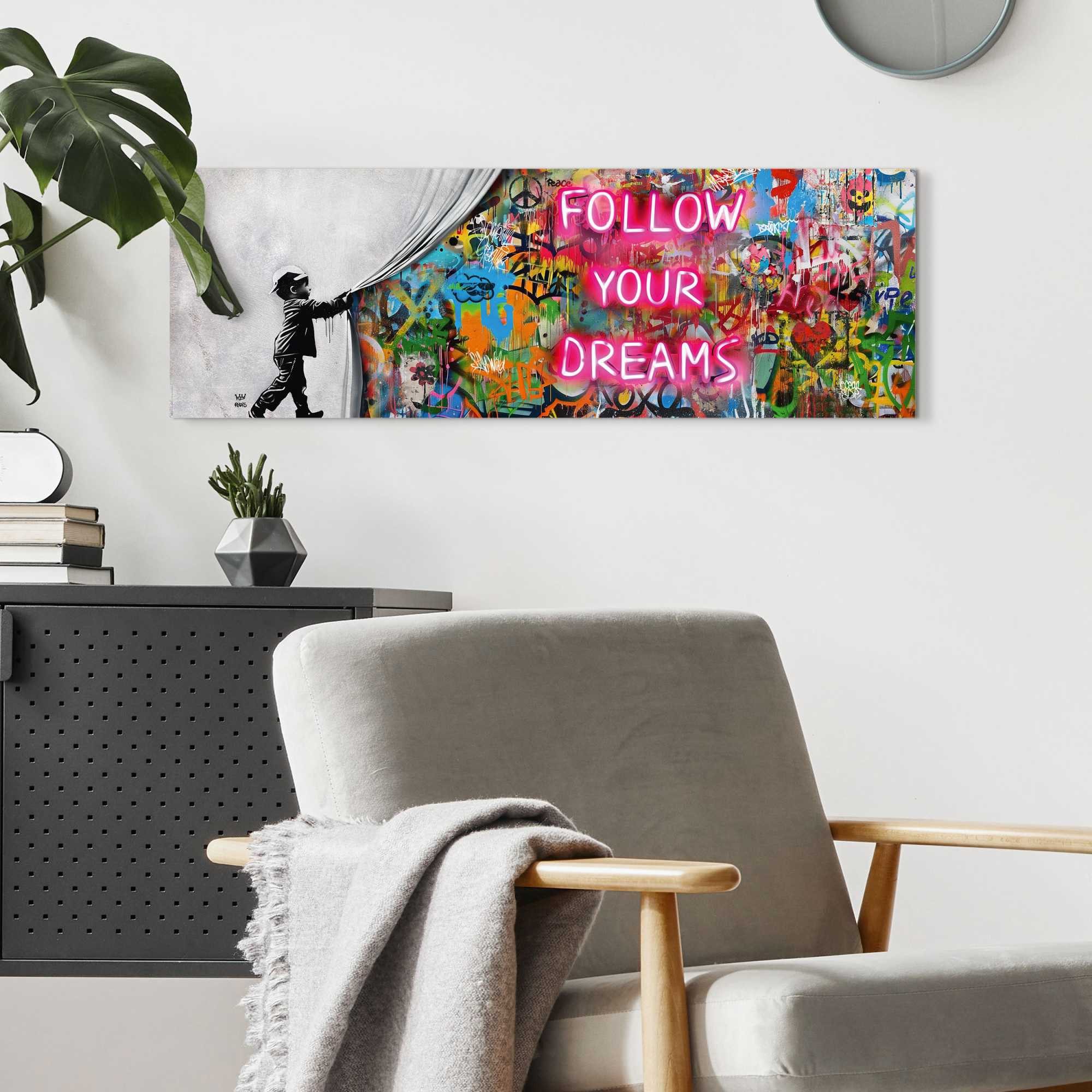 Reinders! Deco-Panel Graffiti follow your dreams, Hobbyraum - Mehrfarbig - günstig online kaufen