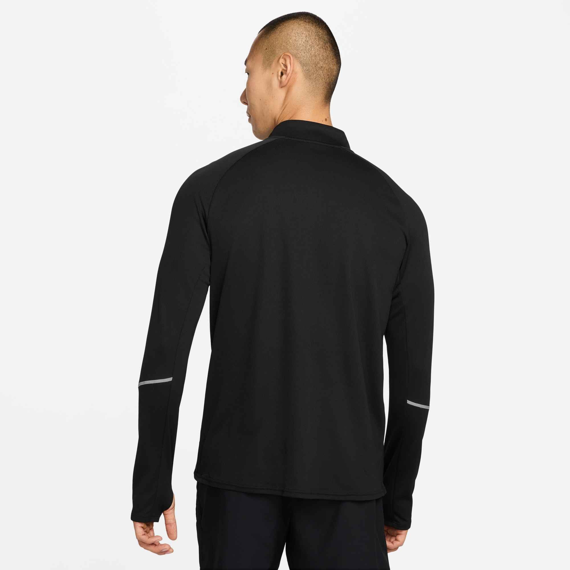 Nike Laufshirt M NK DF UV MILER TOP HZ mit Stehkragen, aus elastischer Kunstfaser, schnell trocknend