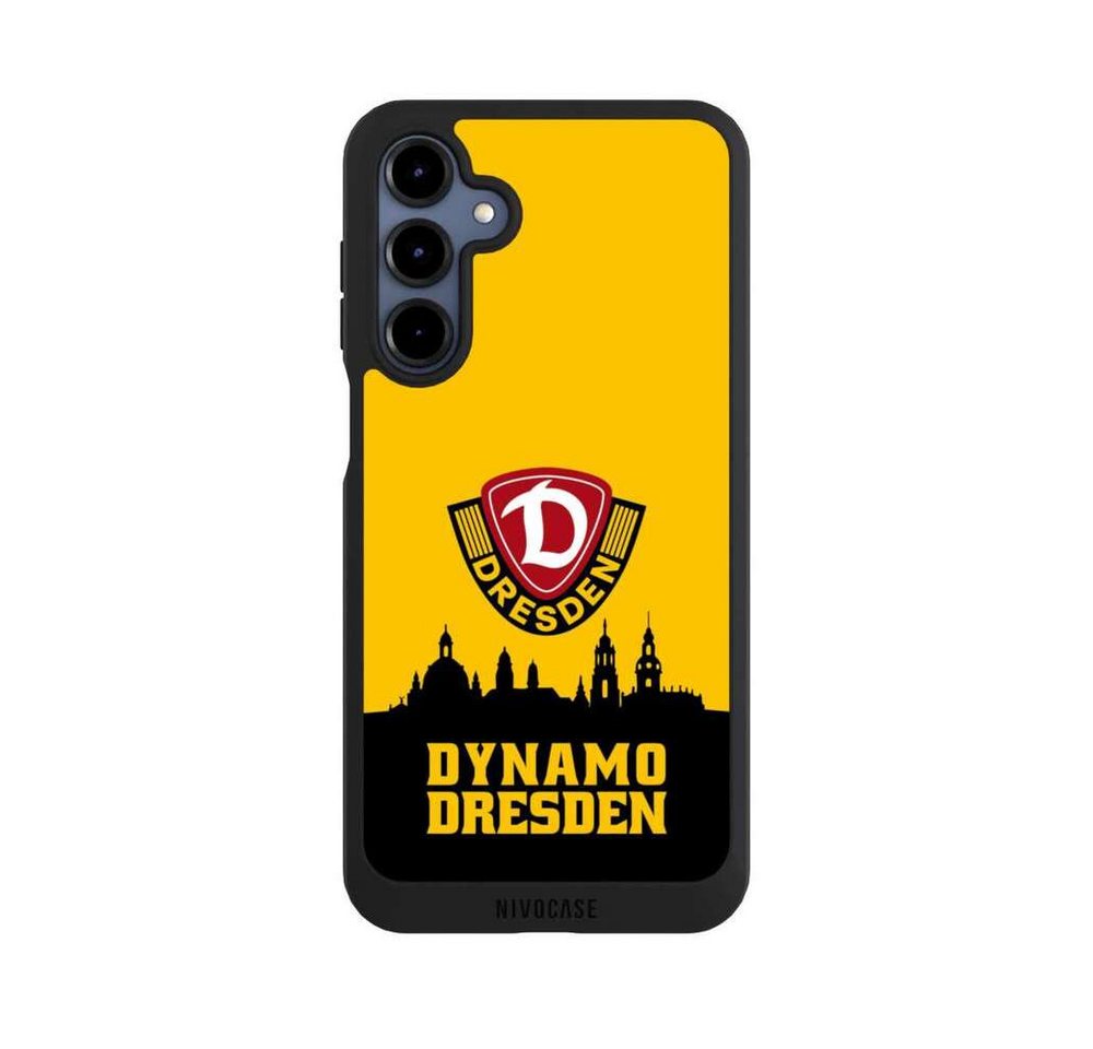 NIVOCASE Handyhülle SG Dynamo Dresden Skyline SGD Dynamo Silhouette Dresden, Samsung Galaxy A16 5G Handyhülle Hülle NIVOpure Case Schwarz
