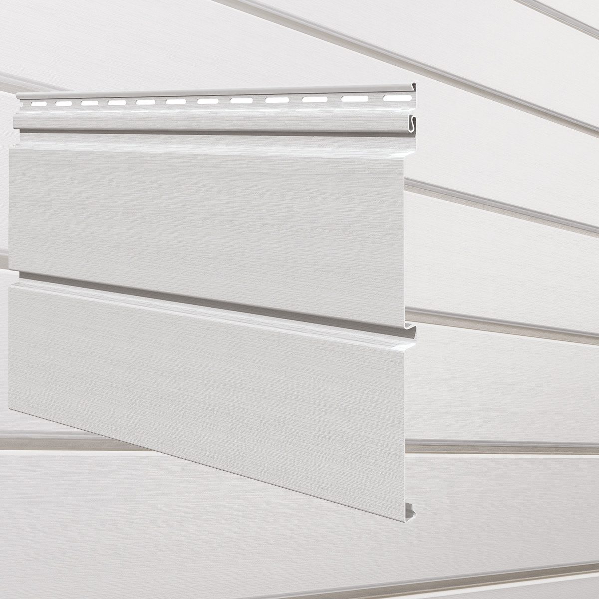 Vox Verkleidungspaneel Canadian Siding Rundprofil 2-Brett 3,85 m Stück 0,9625qm hellgrau, BxL: 18,50x385,00 cm, 1,1 qm, (Stückweise 1 Paneel, 1,10 qm) Geringer Wartungsaufwand, pflegeleicht, abwaschbar, Leichtgewicht