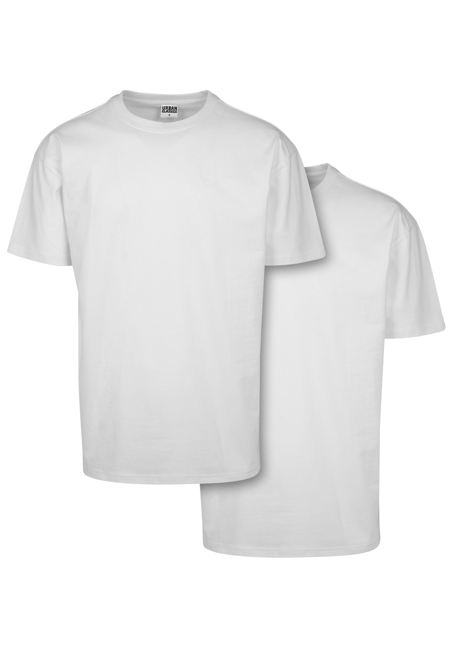 URBAN CLASSICS Kurzarmshirt Herren Heavy Oversized Tee 2-Pack (1-tlg) white white