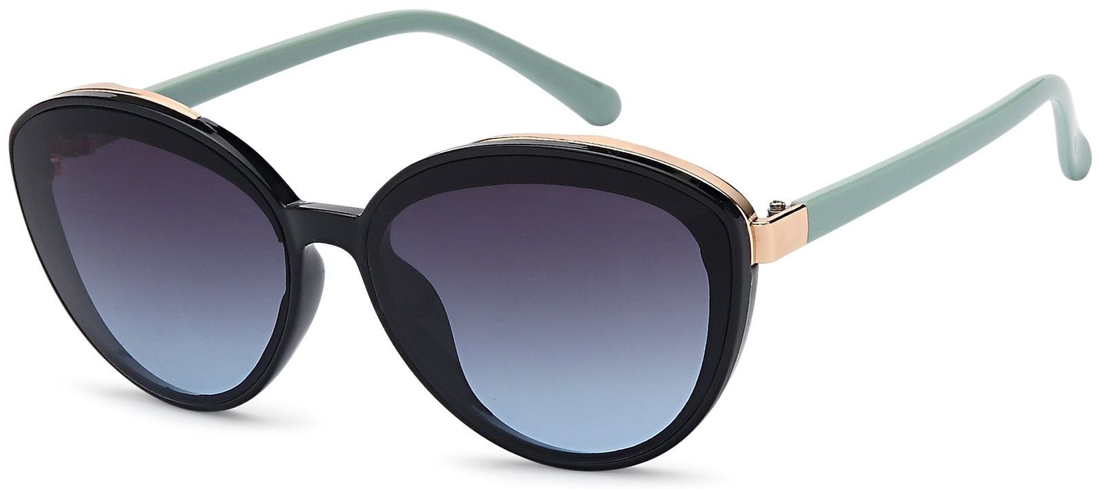 styleBREAKER Sonnenbrille Ovale Sonnenbrille - filigraner Kunststoff Rahmen (1-St) Gradient