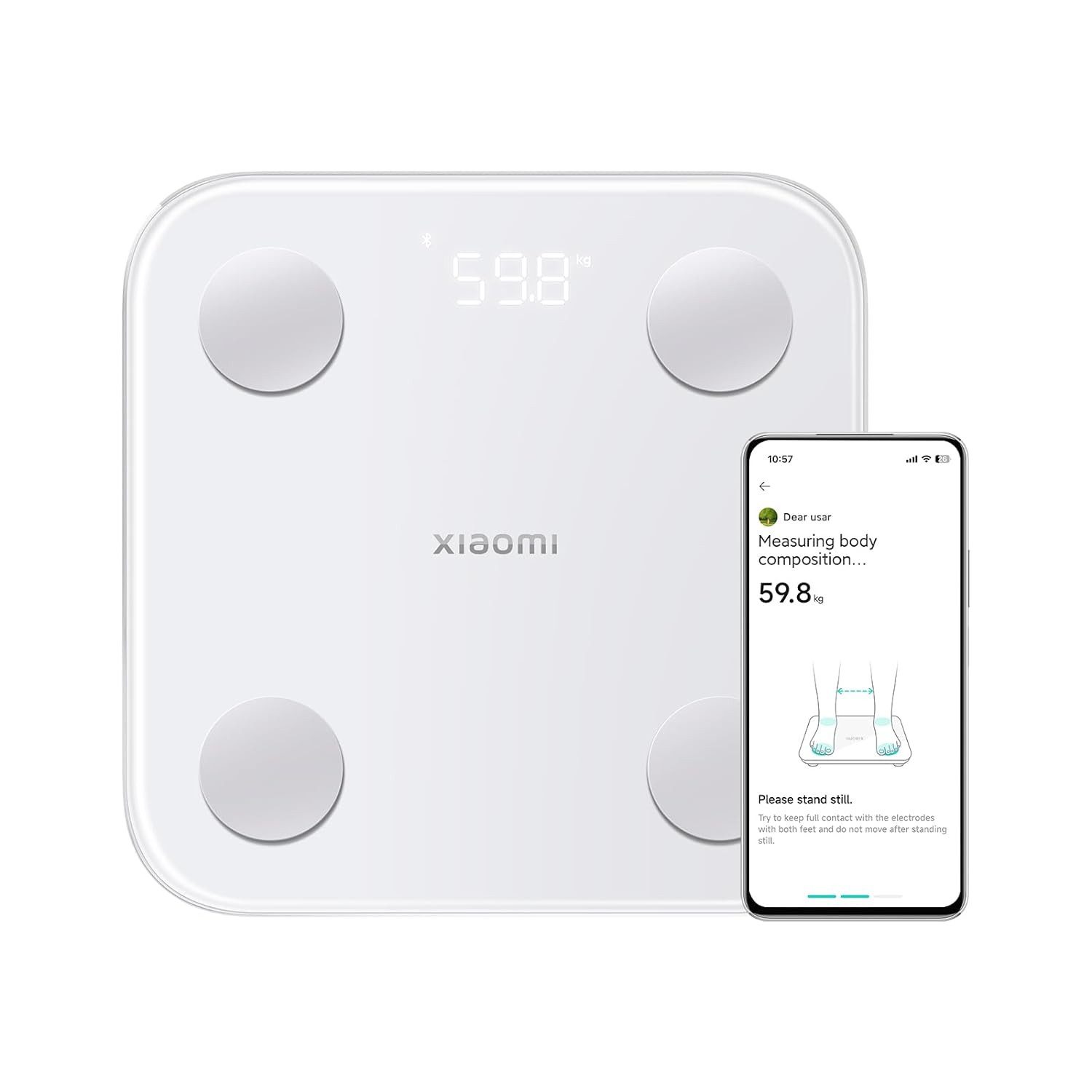 Xiaomi Personenwaage Body Composition Scale S400 Personenwaage mit Dual-Frequenz-Messung