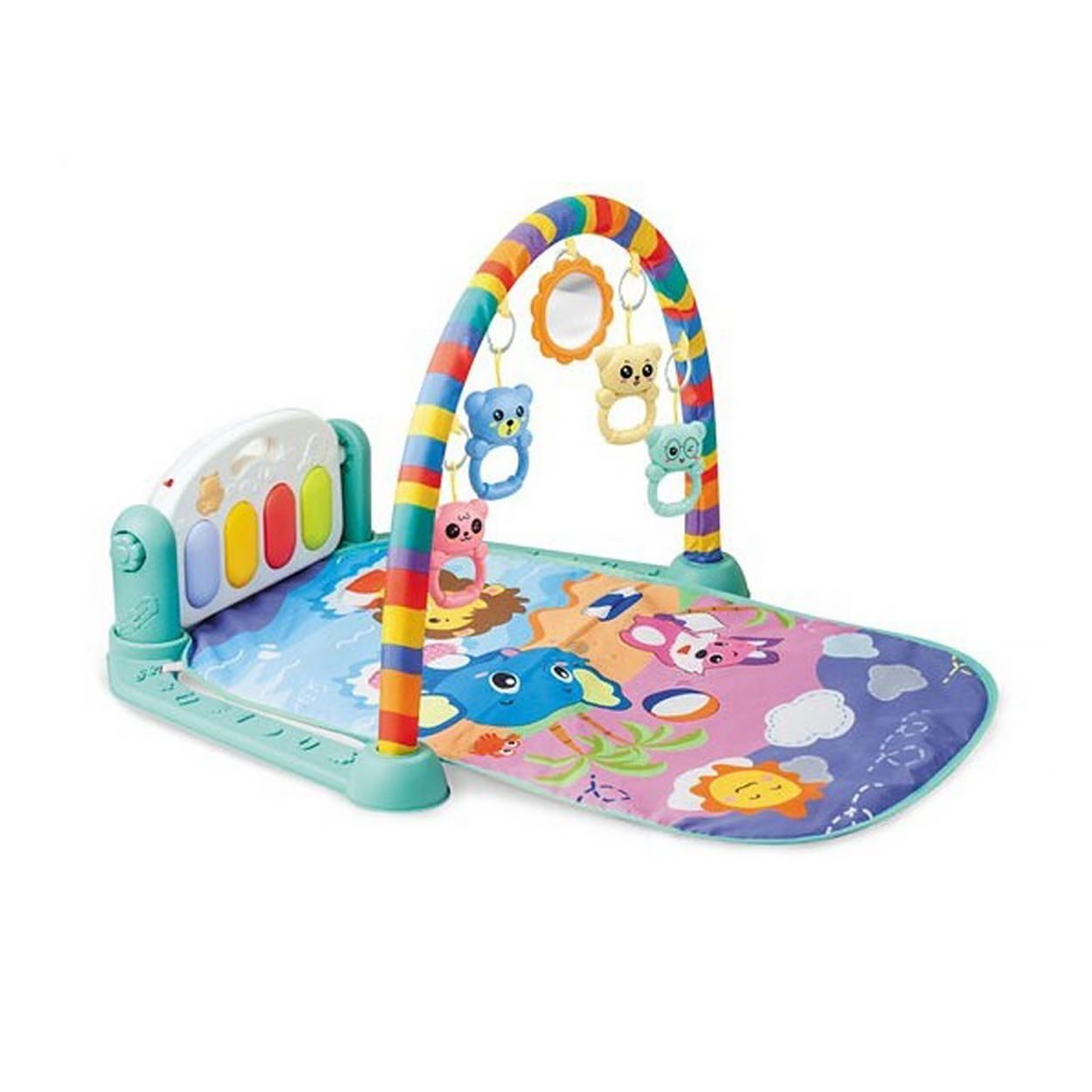 Chipolino Spielbogen Spielcenter Happy Animals, Spielbogen Krabbeldecke Musiktasten, Tiere