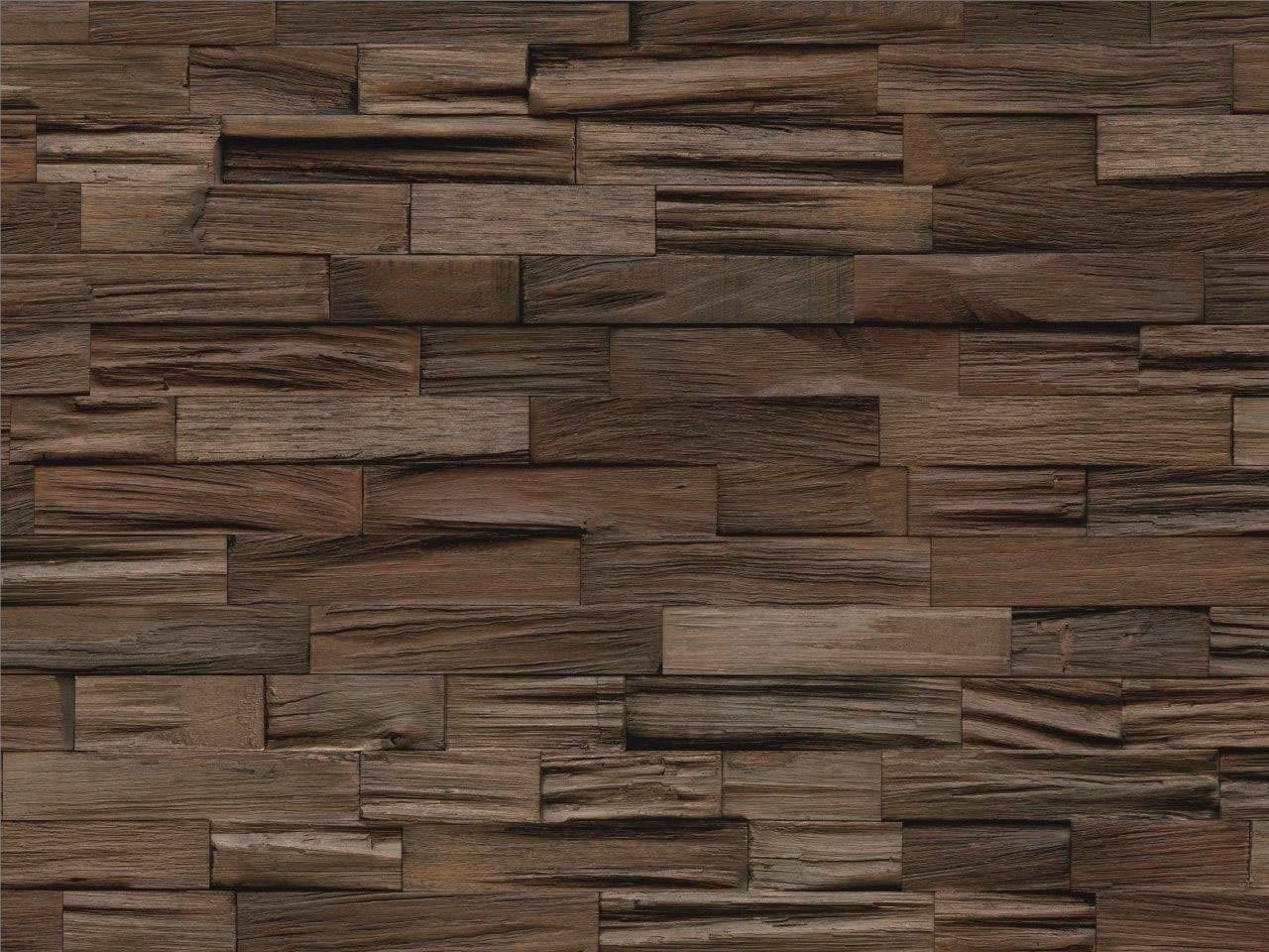 Echtholzpaneel 20x50 cm, Muster Bangkirai, Wandpaneel Charred Wandverkleidung Indo mit schallreduzierende Axewood (Packung, qm, BxL: 1-tlg) 3D-Effekt 0,1