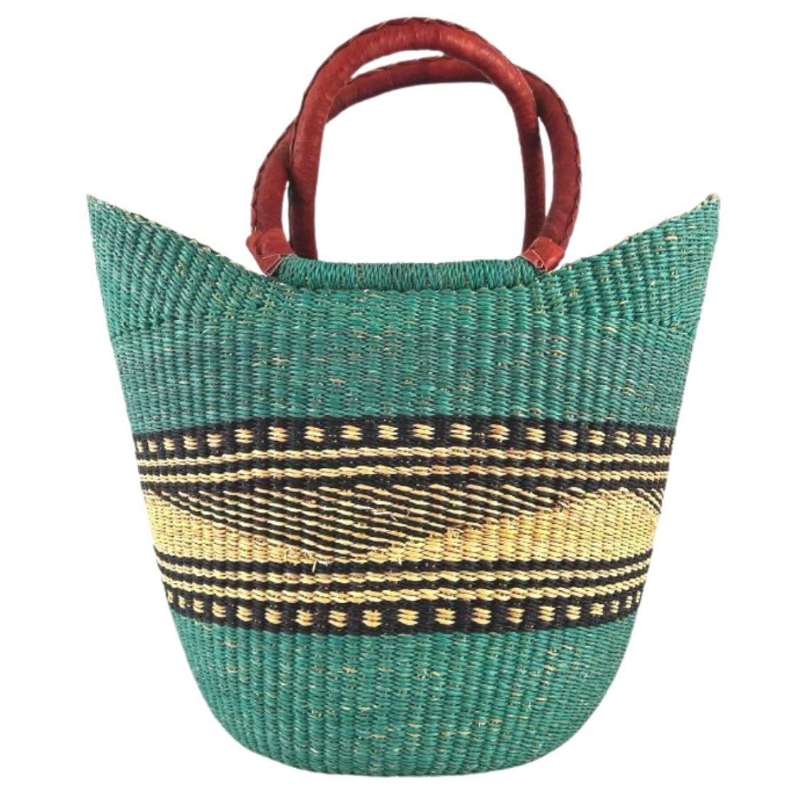maishameanslife Einkaufskorb Bolga Bag - Agogo - U-Form, Kunstvoll geflochtene Bolga Körbe – Charakterstücke voller Tradition
