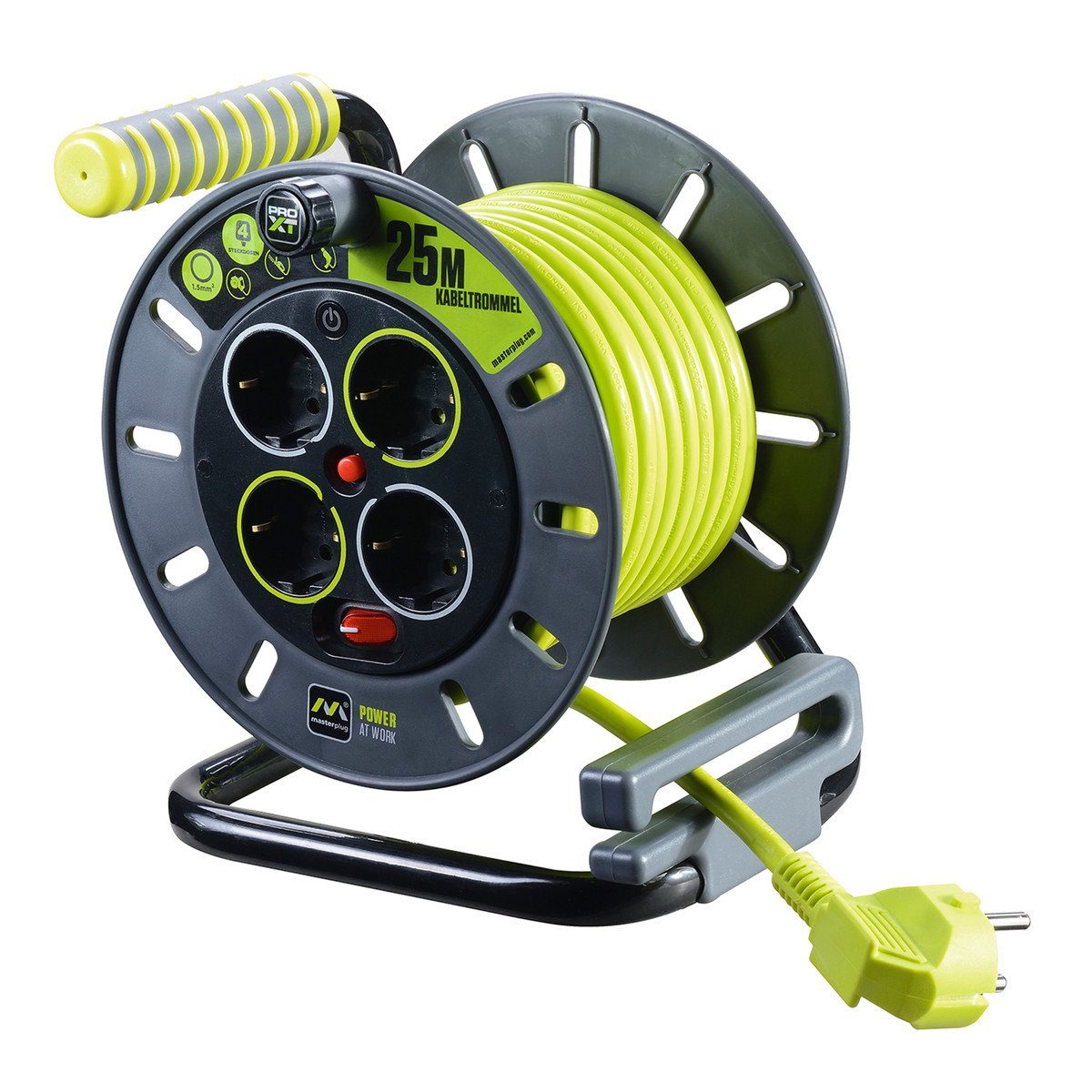 masterplug Masterplug ProXT Kabeltrommel 4-fach 25m Innen Kabeltrommel