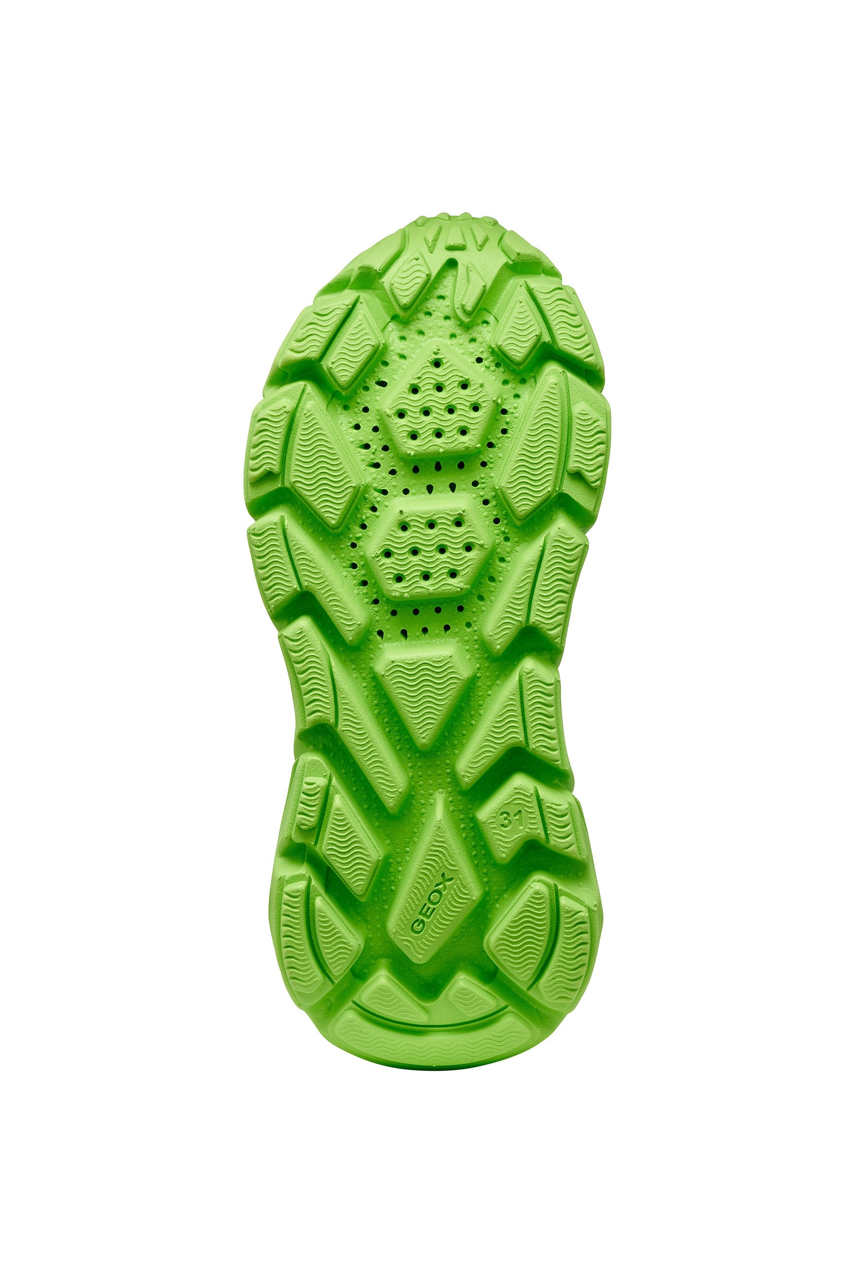 Geox J FLEXYPER FAST BOY Sneaker Slipper mit auffälliger Laufsohle, Größenschablone zum Download