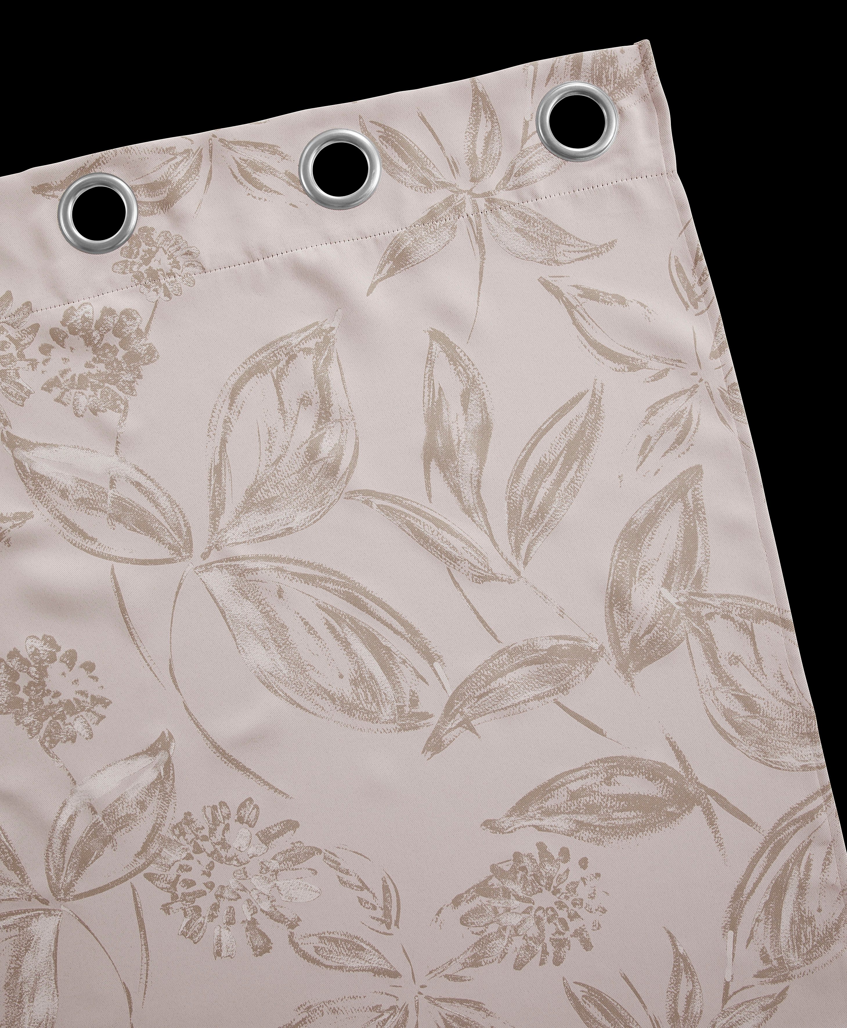 my home Vorhang FLOWER (1 St), Ösen, blickdicht, Maß: 135 x 235cm, monochrom, in verschiedenen Farben erhältlich