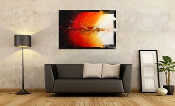 WandbilderXXL Gemälde Flame Explosion 120 x 80 cm, Abstraktes Gemälde, handgemaltes Unikat