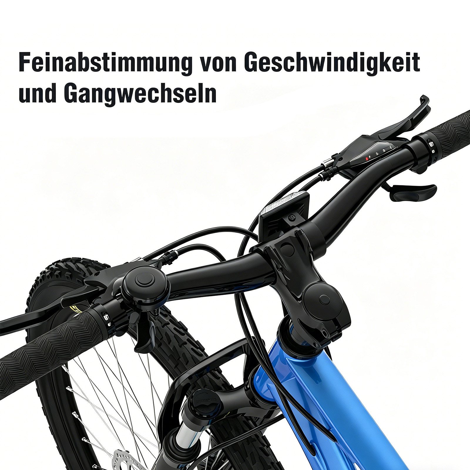 RCB TECH Mountainbike GK2, 26 Zoll Aluminium Fahrrad für Jugendliche & Erwachsene, bis 150KG, 21 Gang, Kettenschaltung, Federgabel & Scheibenbremsen