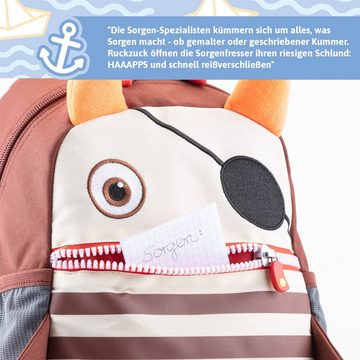 Skandika Kinderrucksack Sorgenfresser-Rucksack, für Kinder mit großer Tasche, reflektierend