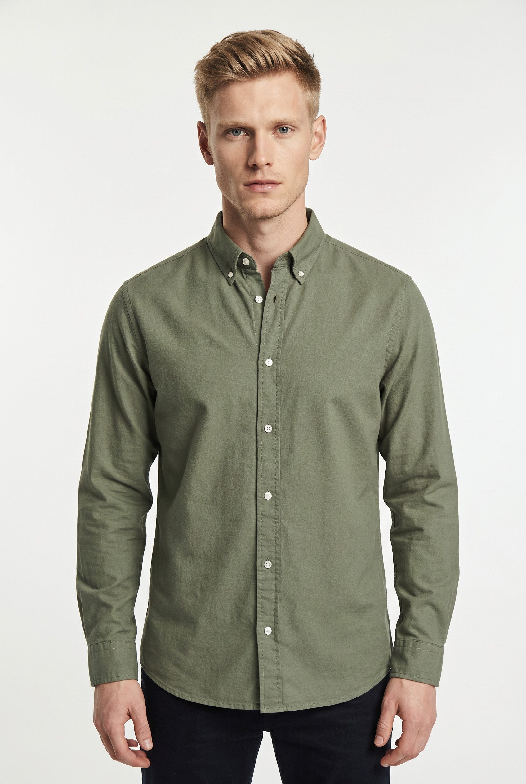 Jack & Jones Langarmhemd JPRBLUHARVEY OXFORD L/S SHIRT SN Baumwolle, regular fit