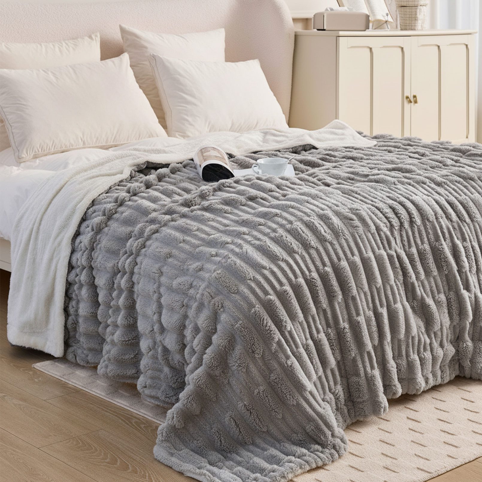 Wohndecke MT09, KEAYOO, Sherpa Fleece Warm Decke Kuscheldecken für Bett, So günstig online kaufen