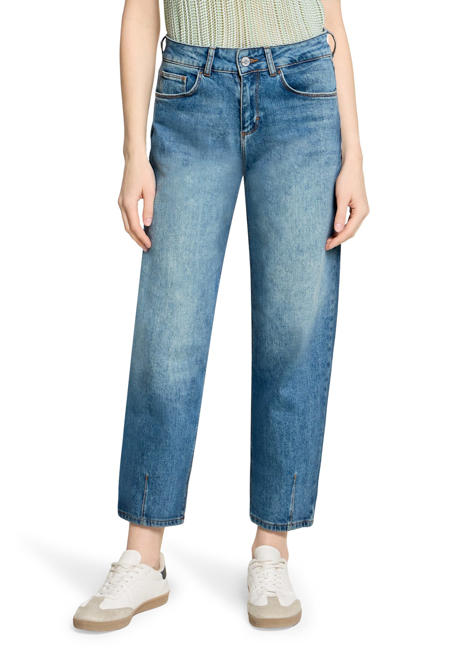 Cartoon Ankle-Jeans Damen mit Waschung