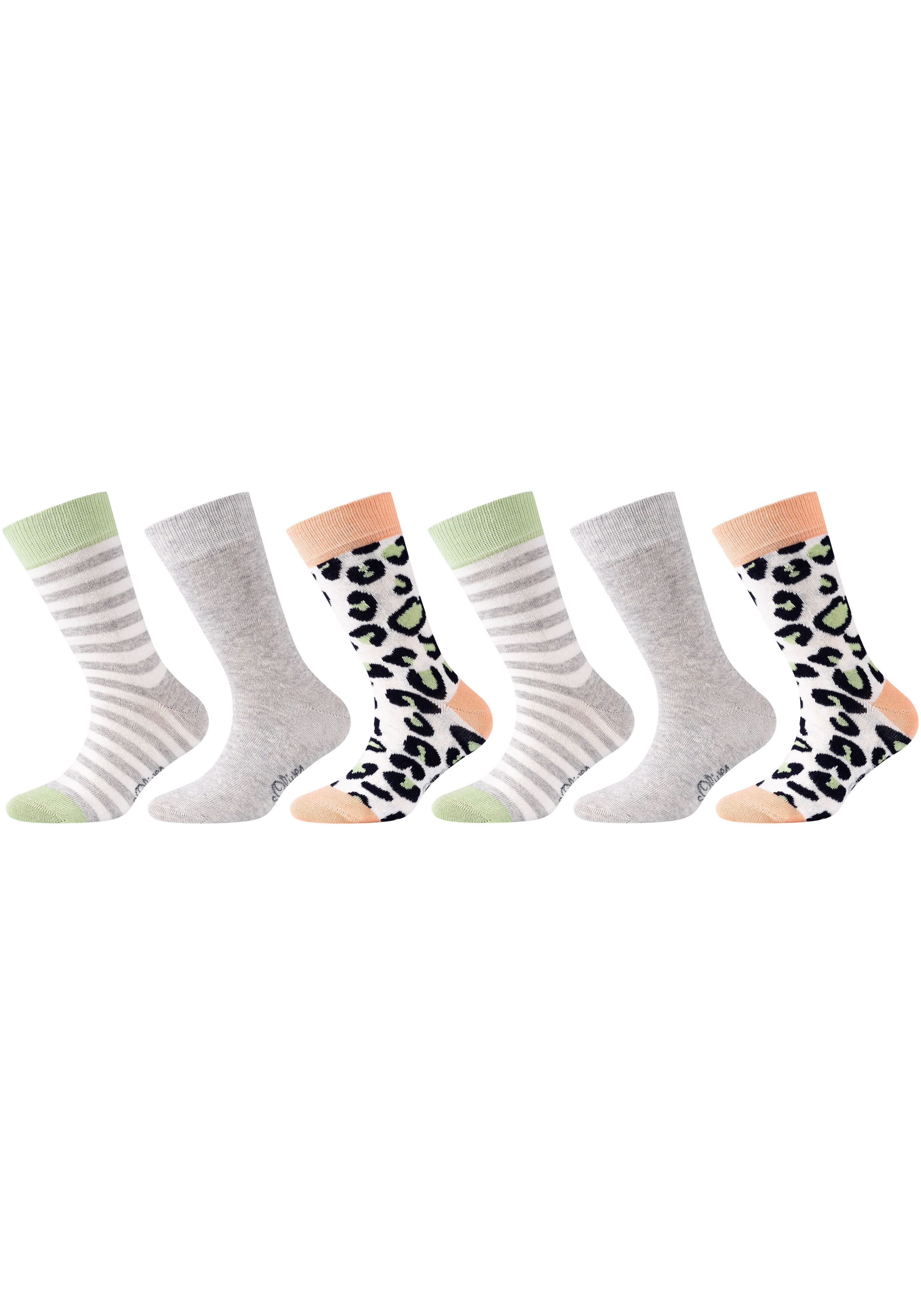 s.Oliver Langsocken originals (6-Paar) mit ausgefallenen günstig online kaufen