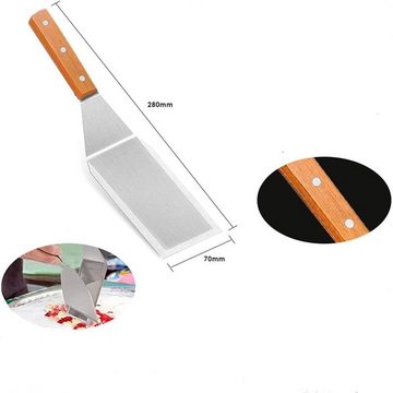 KEENZO Grillbesteck-Set 5-teilig Grillspachtel Set Werkzeugset Profi BBQ Zubehör Grillwender, (5 tlg)