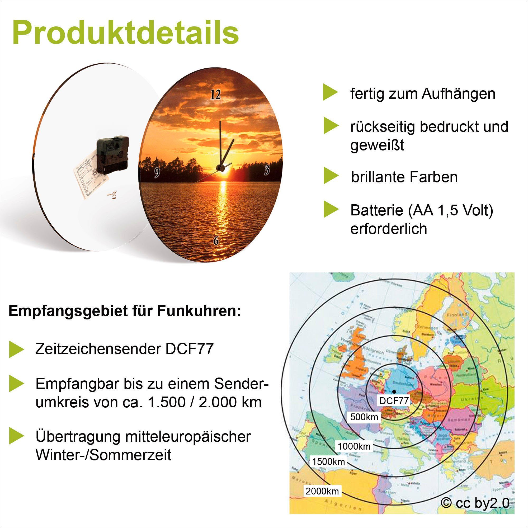 OTTO home Wanduhr Metalis (wahlweise mit Quarz- oder Funkuhrwerk, lautlos ohne Tickgeräusche)