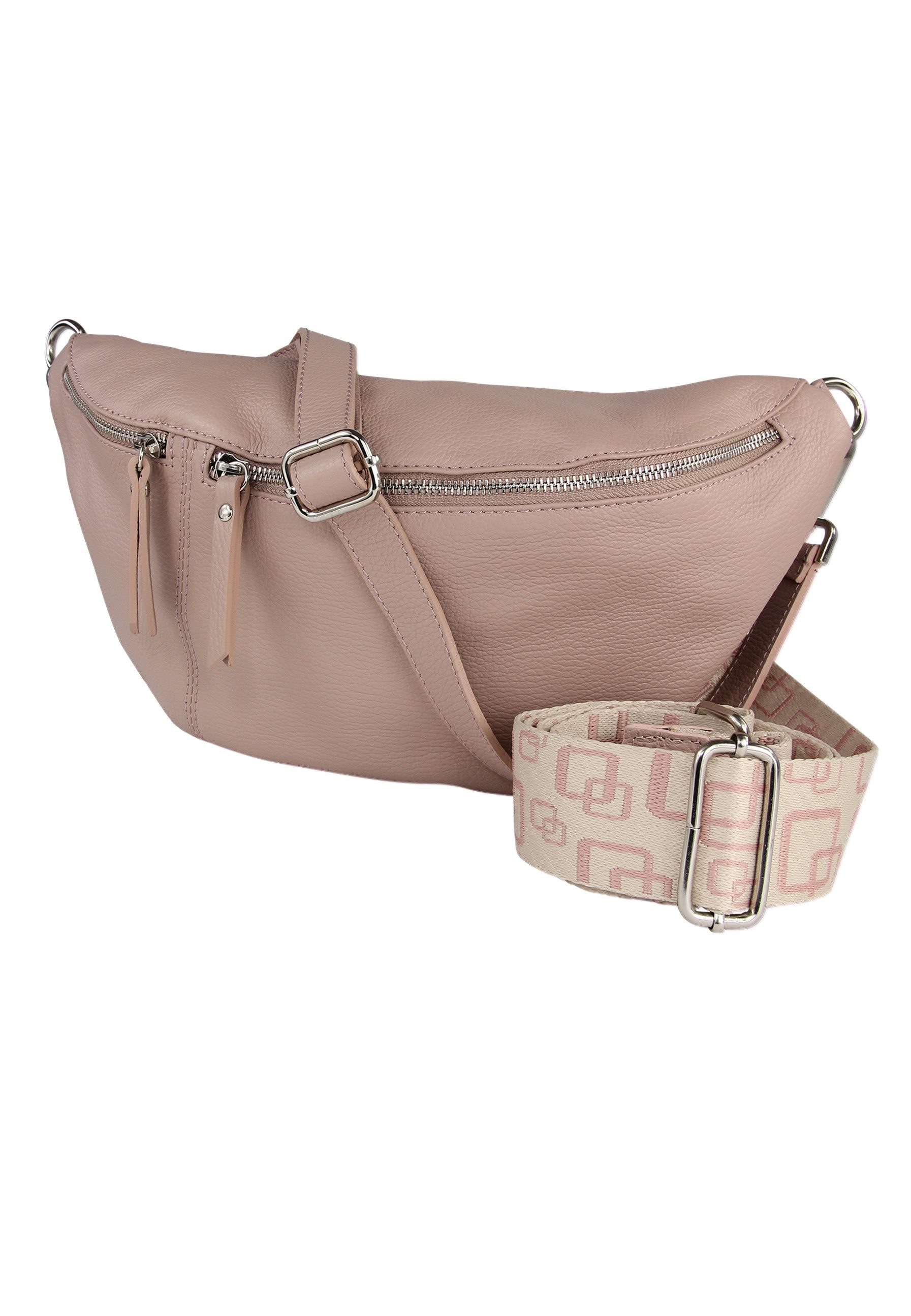 Toscanto Gürteltasche Toscanto rosafarbene Gürteltasche sehr (Gürteltasche), Damen Gürteltasche Echtes Leder, rosa