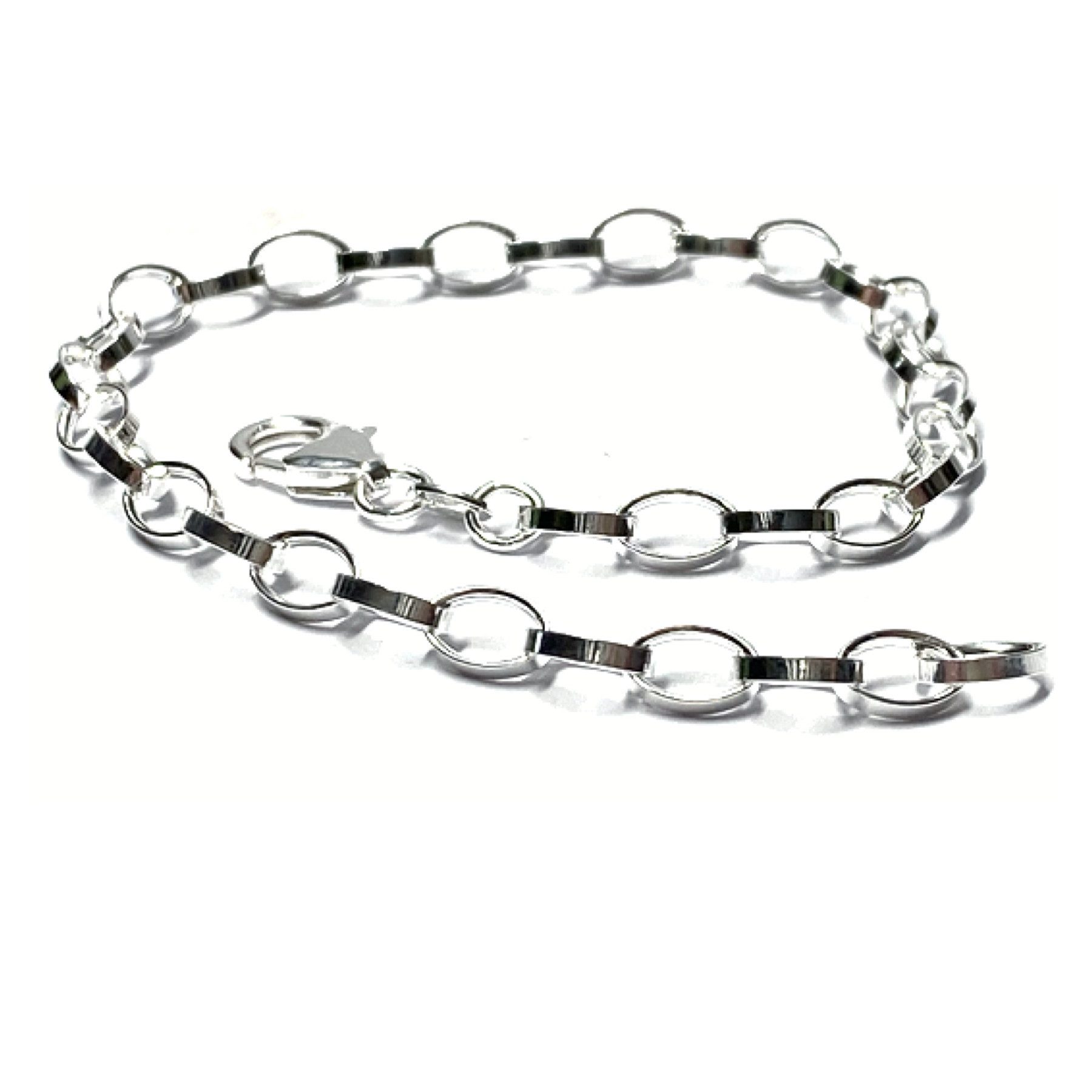 Silberarmband 925 Silber Armband Weitanker 21cm, stabil, beweglich, Charms