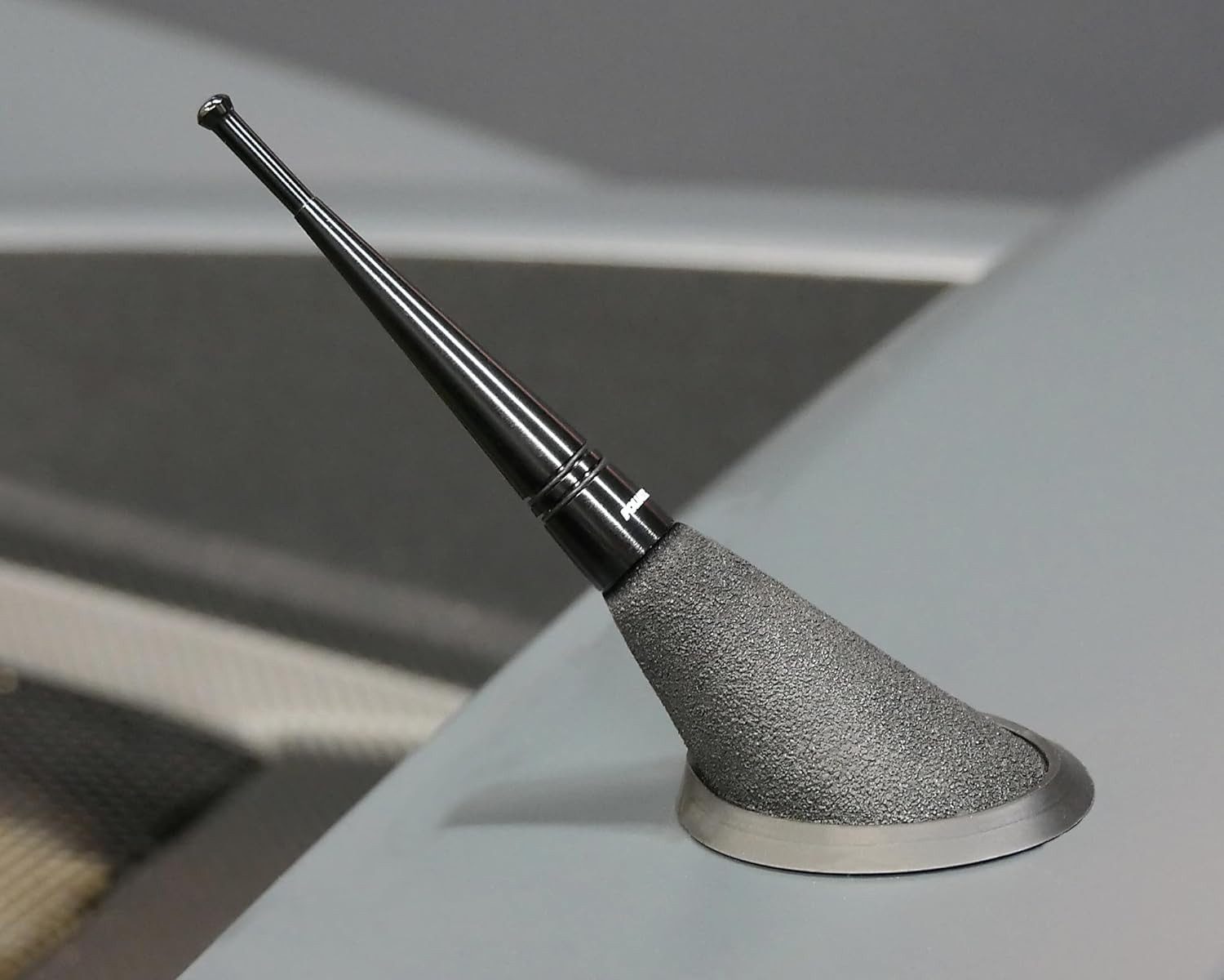 FOLIATEC Fact Design Sport Antennen-Stab 9cm Schwarz Autoradio-Ersatzantennenstab (AM,FM,UKW,Radio), M5 M6 M7 Gewinde Universal Dach-Antenne Auto-Radio AM FM UKW