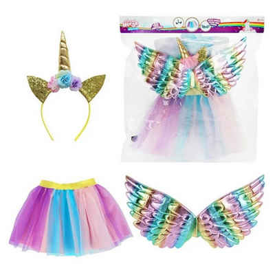 Toi-Toys Kostüm DREAM HORSE Kinder Verkleidungsset - Einhorn mit Flügeln + Tutu