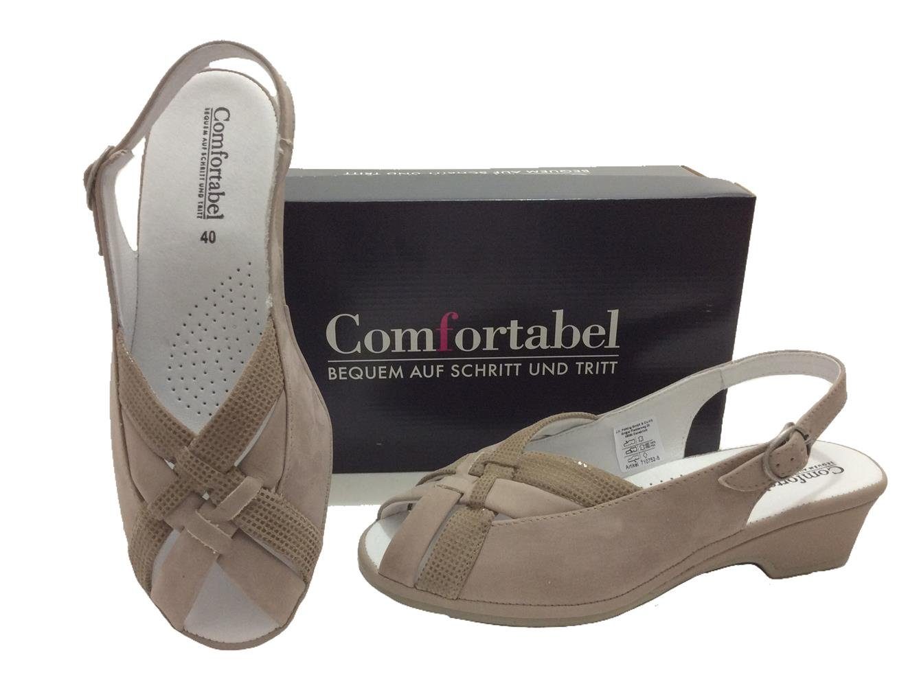 Comfortabel Comfortabel Damen Sandalette; 3,5 cm; Weite H; taupe Sandalette | Sandaletten