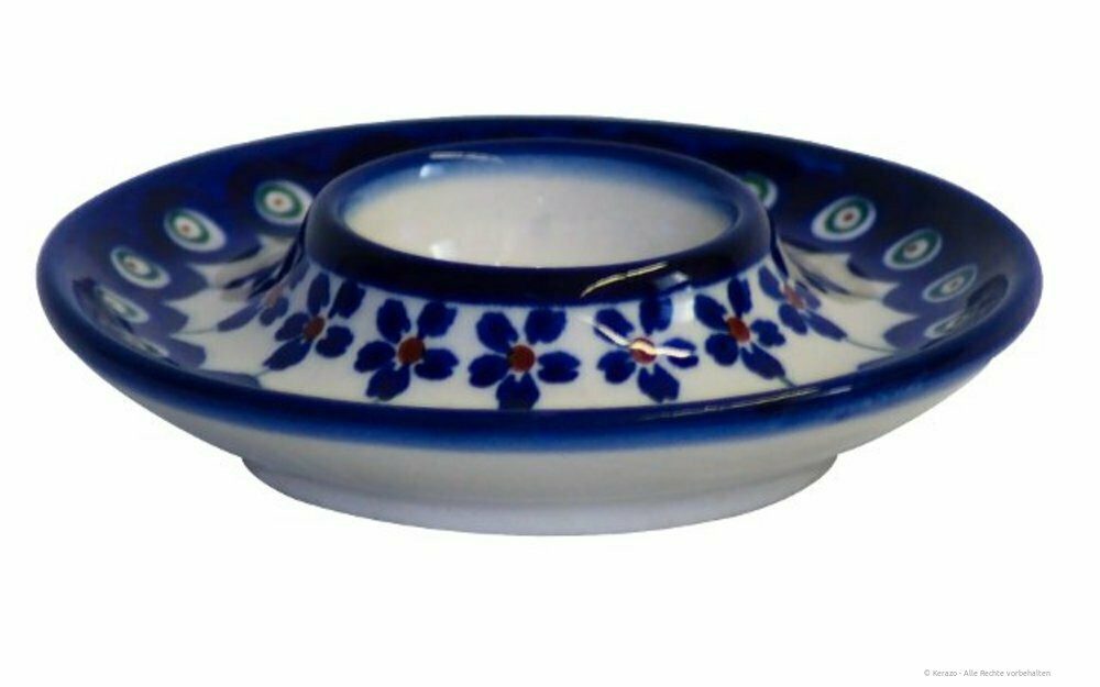 Bunzlauer Keramik Eierbecher Bunzlauer Keramik Eierbecher klassisch flach Ø11,2cm x H2,0cm Dek 166a