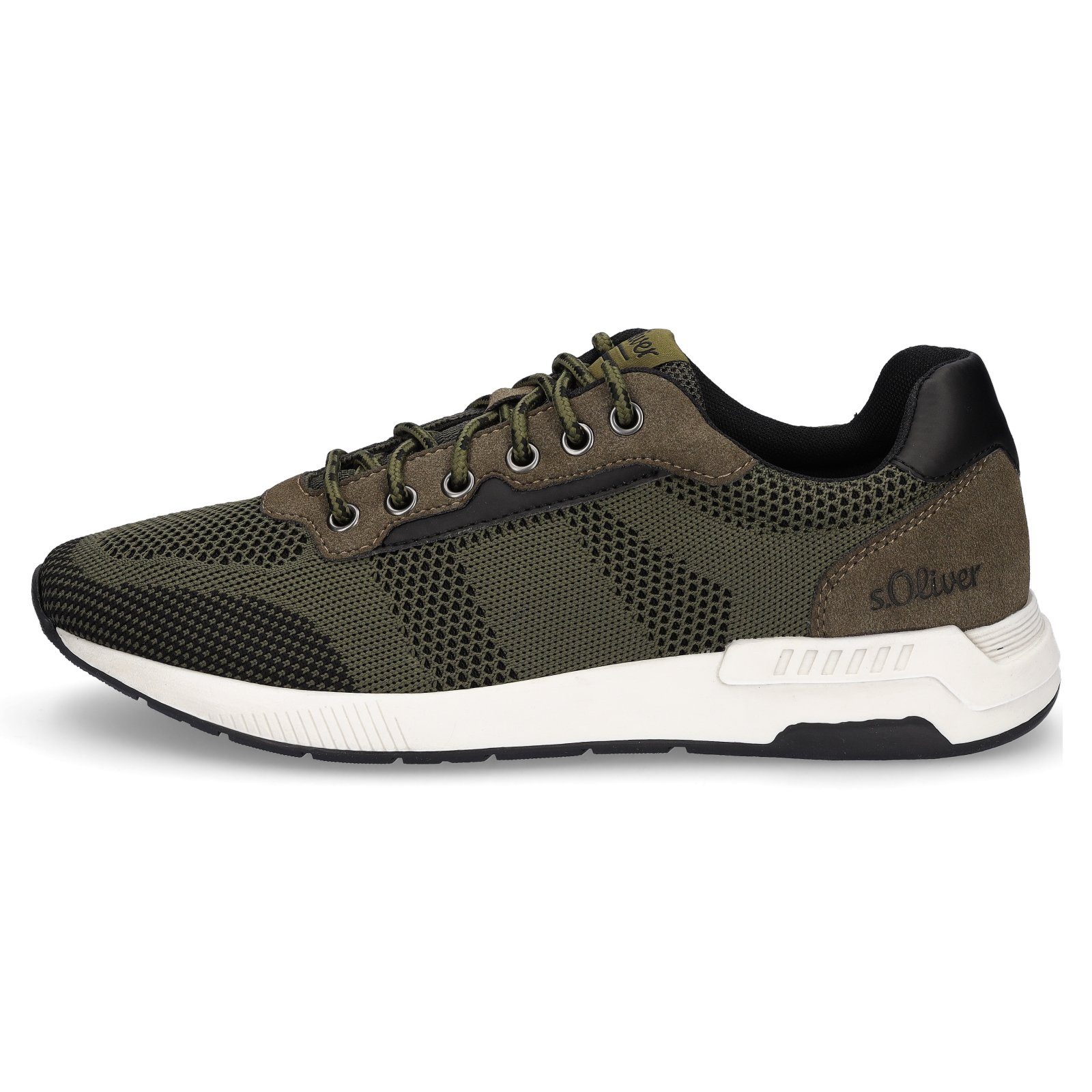 s.Oliver s.Oliver Herren Strick Sneaker Sneaker grün khaki