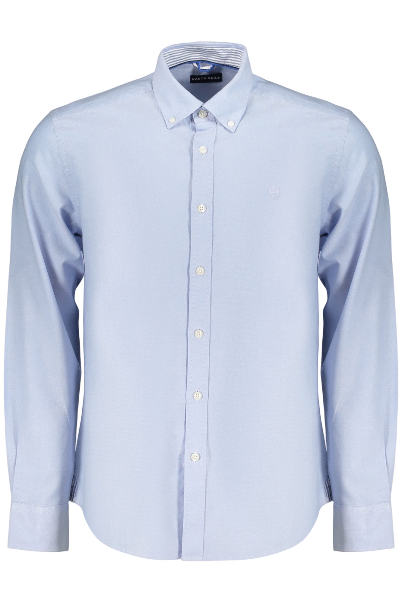 North Sails Langarmhemd Herren Langarmhemd Blau mit Button-Down-Kragen und Logo-Stickerei