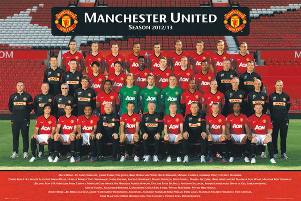 Poster Fußball - Poster - Manchester United - Team 12/13