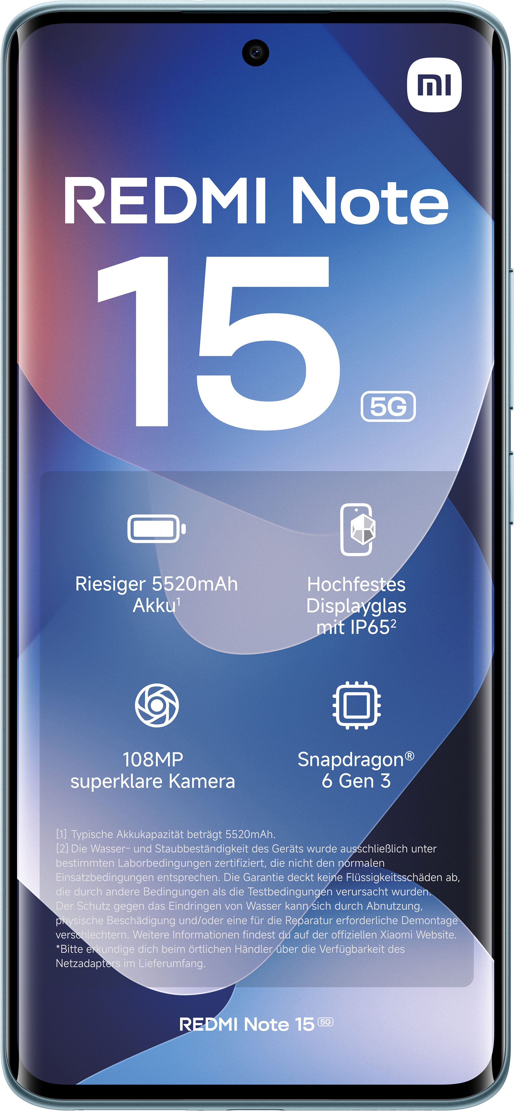 Xiaomi Redmi Note 15 5G 6+128 Smartphone (17 cm/6,7 Zoll, 128 GB Speicherplatz, 108 MP Kamera)