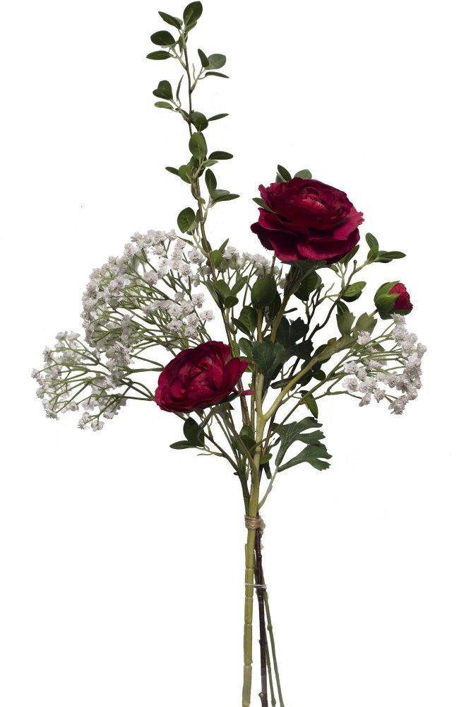 Kunstblume *Gemischter Blumenstrauss naturgetreu, 50 2474U, (Gypsophila), Liguster aus echt Schleierkraut, Rosen, Schleierkraut künstlich, täuschend Höhe cm