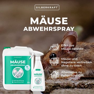 Silberkraft Insektenspray Mäuse-Abwehr-Spray, 2000 ml, 1-St., Mäuseabwehr für Haus & Garten, wirksame Alternative zu Gift & Fallen