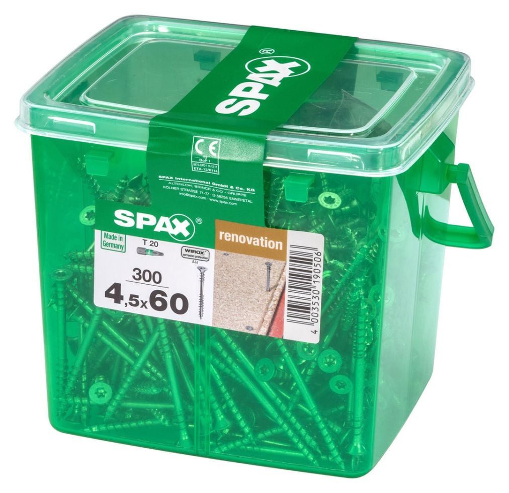 SPAX Terrassenschraube Spax Verlegeschrauben 4.5 x 60 mm TX 20 - 300 Stk.
