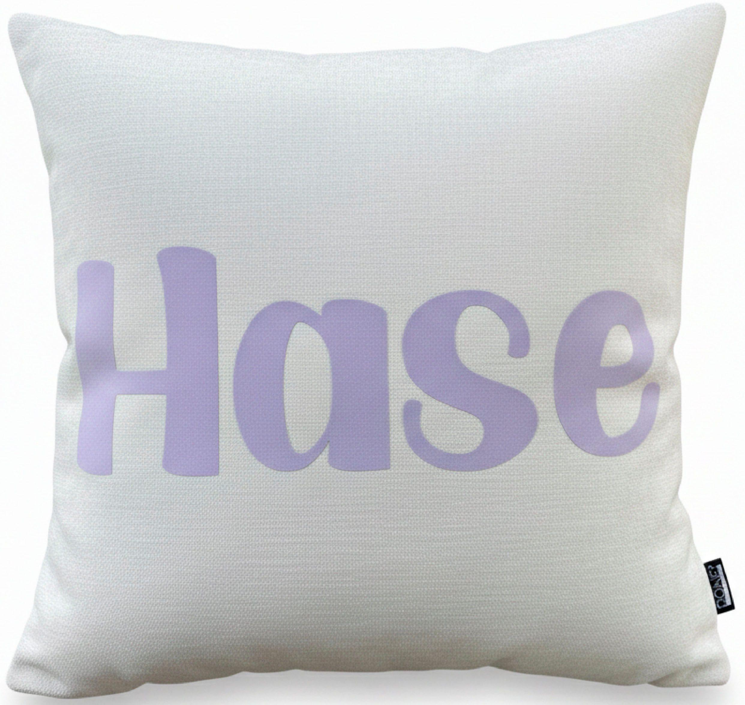 done.® Dekokissen HASE, Weicher Chenille-Stoff Kuschelige Beflockung